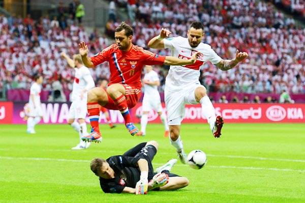 ЕВРО-2012: Россияне и поляки расходятся миром